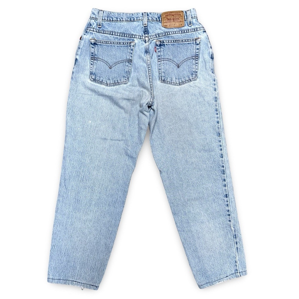 Vintage 90s Levis 550 Jeans Women's Size 12 Reg M 30x28 Relaxed Tapered Leg Blue